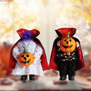 极速Happy Halloween Pumpkin Faceless GnomMe Ornaments Doll D