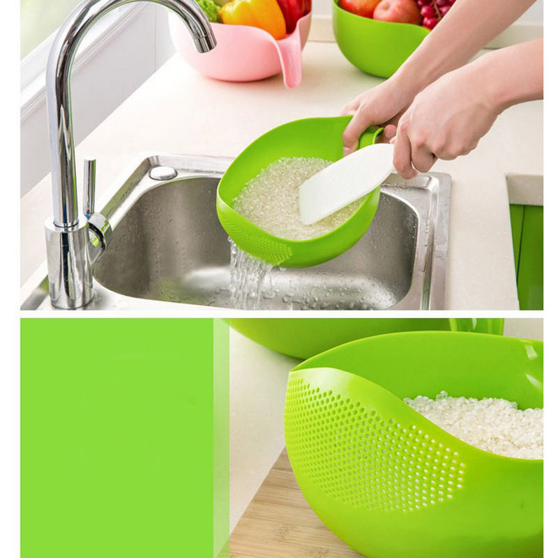 极速Rice Sieve Plastic Colander Sieve Rice Washing FiYlter S