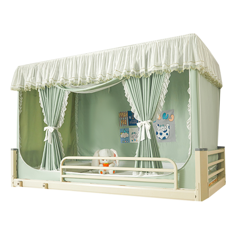 极速大学生宿舍床帘蚊帐一体式上B铺强遮光帘寝室窗帘围帘下铺防