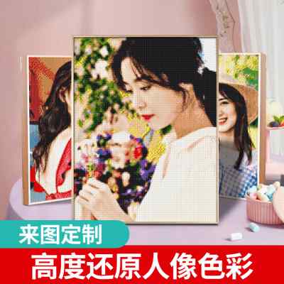 新品diyd钉子画定制照片手工制作礼物创意图钉画拼图相片真人像钉图片