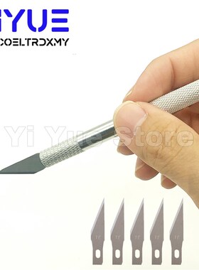 极速6pcs/Set Wood Paper Cutter Pen KnHife Scalpel Steel Blad