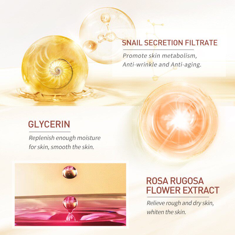 新品7pcs Snail Face Mask Sleeping FFacial Mask No Washing Be