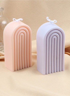 极速DIY Rainbow Arch Candle Making Silicone Mold HandYmade G