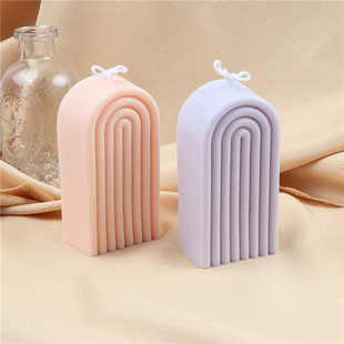 极速DIY Rainbow Arch Candle Making Silicone Mold HandYmade G