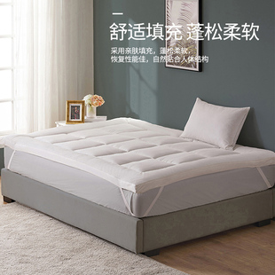 极速同款新款成人希尔顿酒店床上用品天然保护床垫V子床褥防滑折