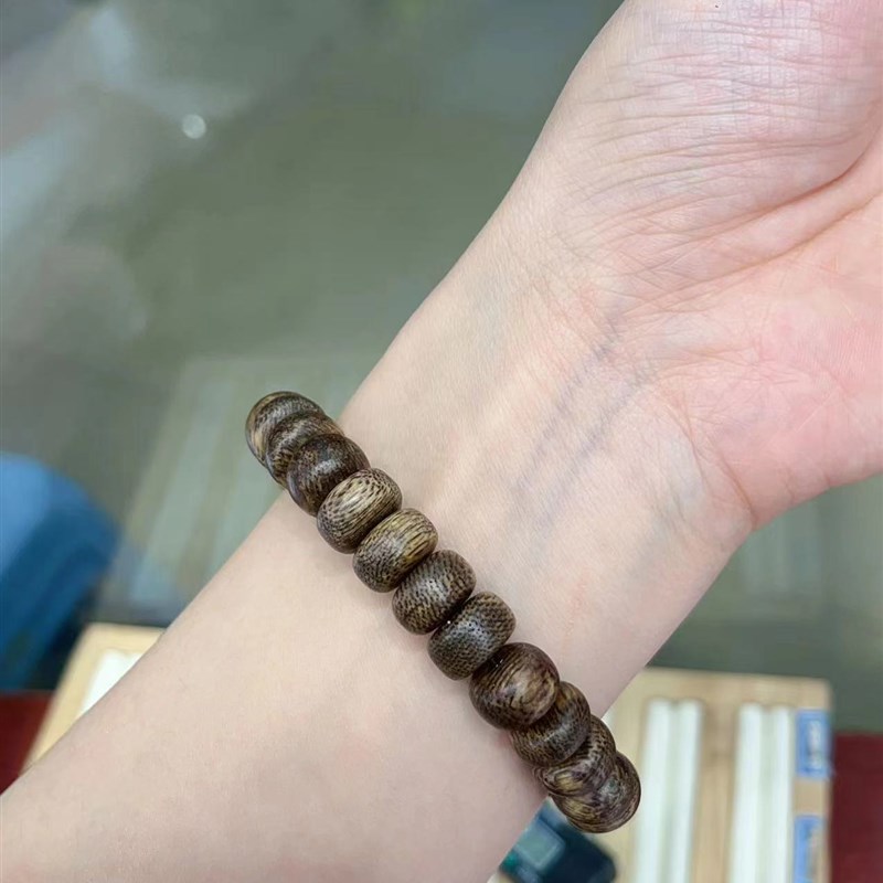 极速新品沉e香药片单圈手链文玩时尚饰品佛珠手串T1434