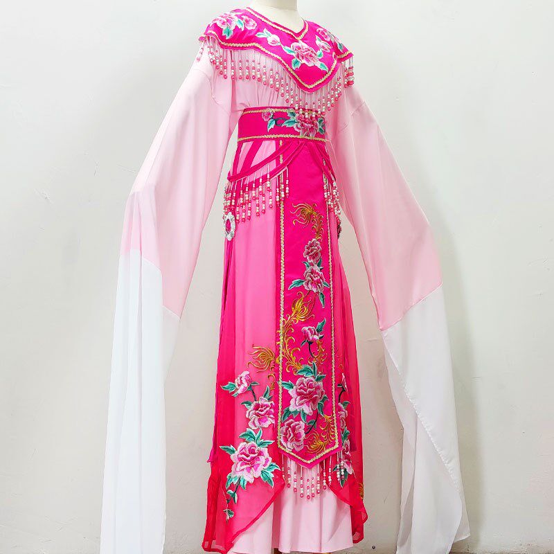 新品戏剧戏服戏曲服饰越剧黄梅戏服装尖领云肩女花旦W衣舞台舞蹈