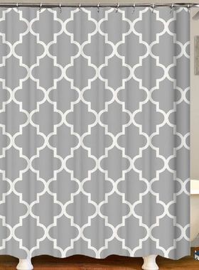 极速Bathroom Curtains WaterprDoof with Hooks Household