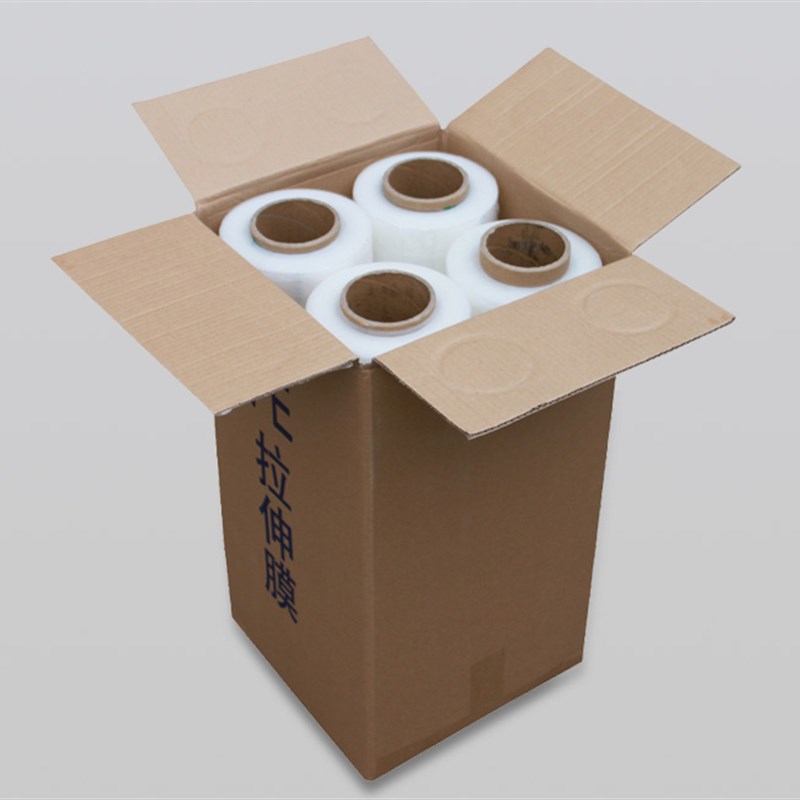 极速PE缠绕膜透明塑料薄膜黑w膜安全打包膜拉伸膜16公斤一箱4卷50