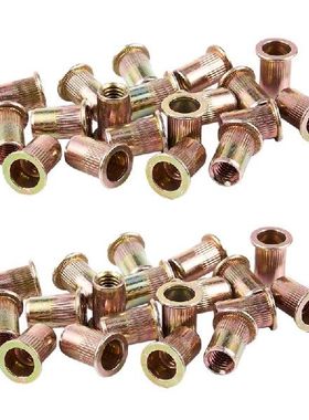 极速40Pcs Flat Head Mretric Steel M8 Blind Insert Rivet Nut