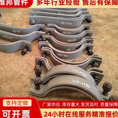 新品双螺栓管g夹 三孔管夹 固定抱箍双孔短立管管夹 碳钢扁钢管夹