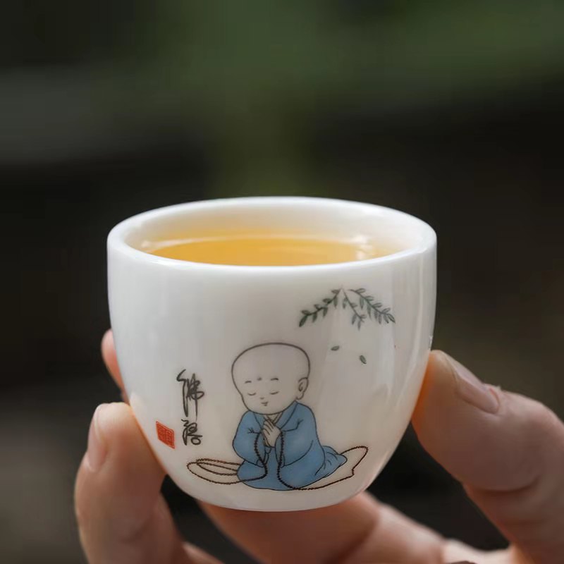 极速新品德化羊脂玉m茶杯套装 品茗主人杯单杯礼盒装送礼家用商务
