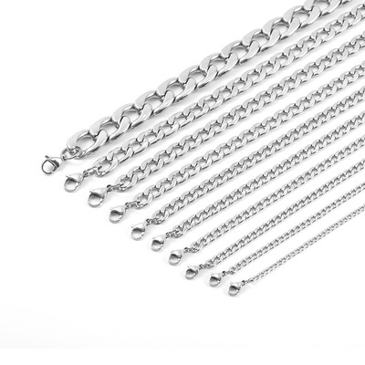 极速Hip-hop Fashion Titanium Steel NecIklace Nk Chain Stainl