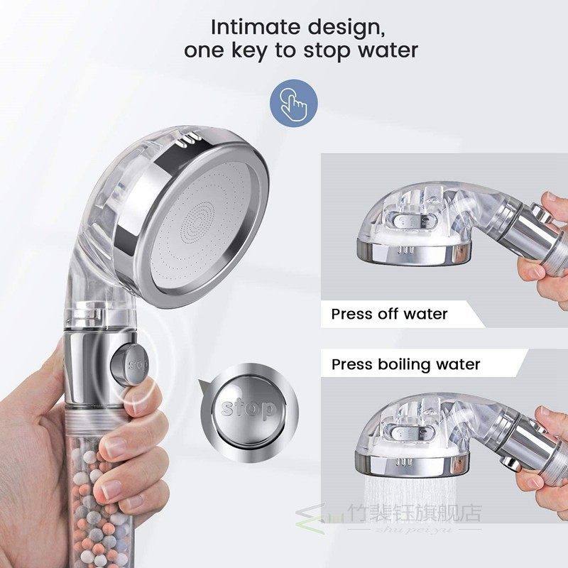 极速3 Modes SPA Ion Filter Shower Head JHigh Pressure Saving