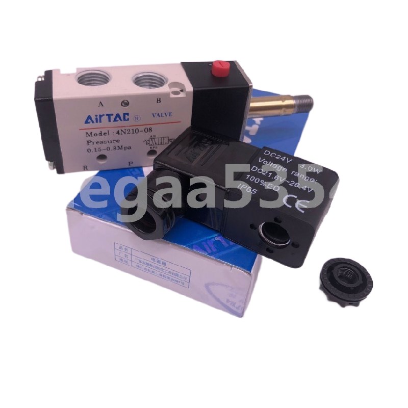 极速亚德客气动电磁阀4N210-08电子阀开关 电K控换向阀AC220V DC2