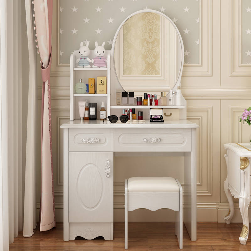 极速70公分梳妆台卧室小户型70/80GCM现代简约少女化妆台收纳柜