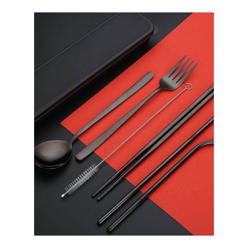 极速不锈钢可携式餐具盒勺子筷y子叉子刀套装三件套学上班族宿舍,餐饮具,筷子盒,淘宝优惠券,粉丝福利购,淘宝优惠卷