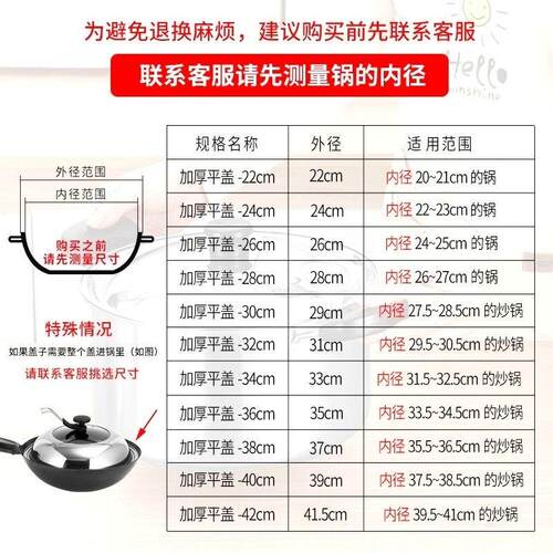 极速不锈钢锅盖炒锅煎锅平底锅铁炒锅盖子L大勺缸盖桶盖汤锅蒸锅