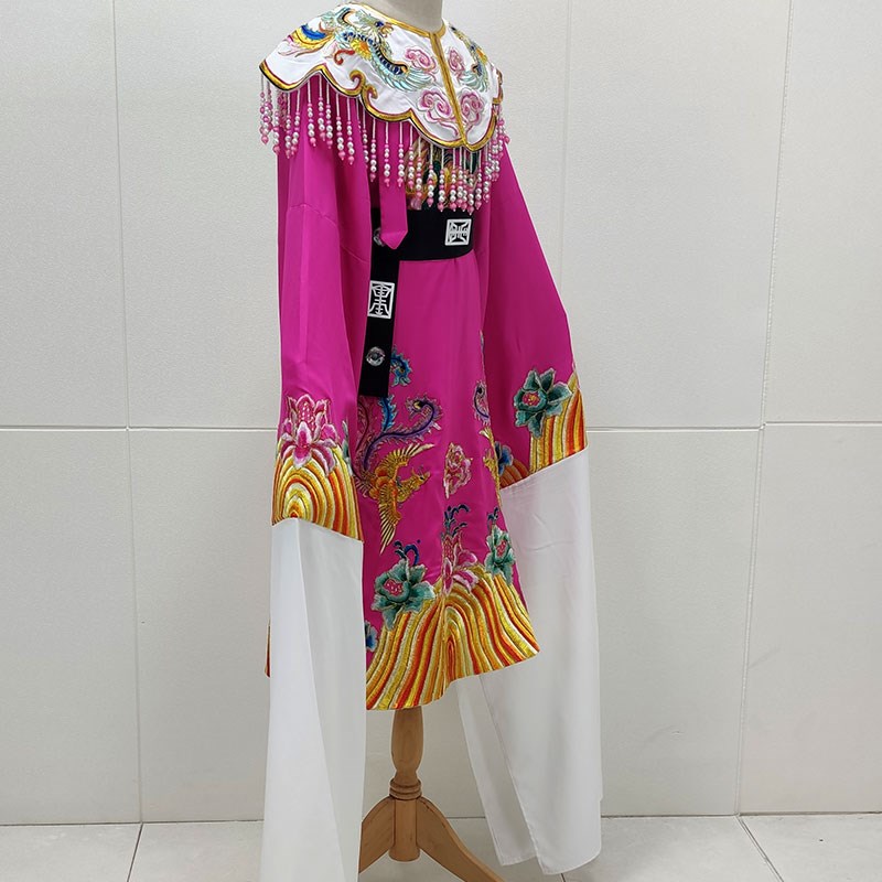 新品戏剧戏曲新款花旦勾金女v凤袍越剧黄梅戏戏服演出服装名族古
