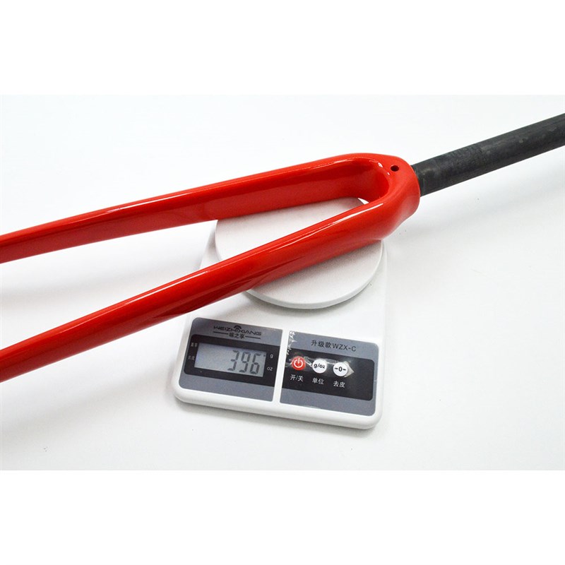 极速定做全碳纤维公路自行车7v00C无避震前叉直管28.6mm红白色单