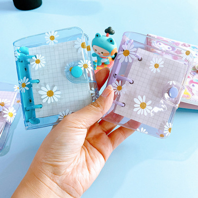 极速.Cute Daisy 3 Hoples Notebook Loose Leaf Notepad Ring Bi