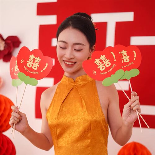 极速糊涂娘娘结婚新娘晨袍拍w照道具扇子迎亲伴娘团团扇婚礼接亲