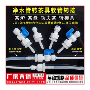 极速茶盘进水管转换净水器管子软管接头2分直通R开关茶几抽水进水