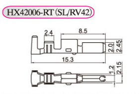 红星接插件RV42连接器SL-RT连带端子簧片HX42006-RT磷铜4500只/盘