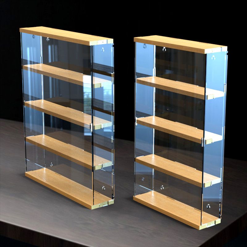 盲盒收纳展示架泡泡玛特公仔摆放架透明乐高模型立牌玻璃防尘娃柜