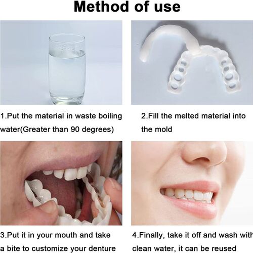 新品Silicone Uppler/Lower False Teeth Perfect Laugh Veneers