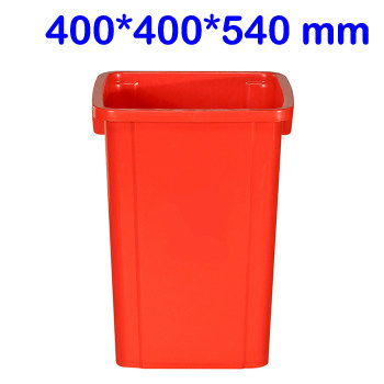 极速40a0*400*540mm 红色塑料桶 厕所方桶 墙角箱 厨房水桶 加高