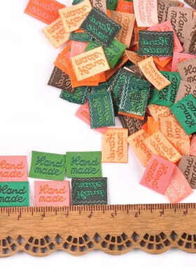 极速100Pcs/lot Multicolor Clxothing Tags Handmade Label Embo