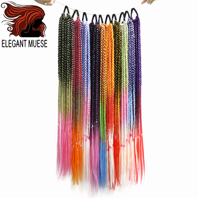 极速Synthetic tail Rainbow HairpiDece Extensions False Overh