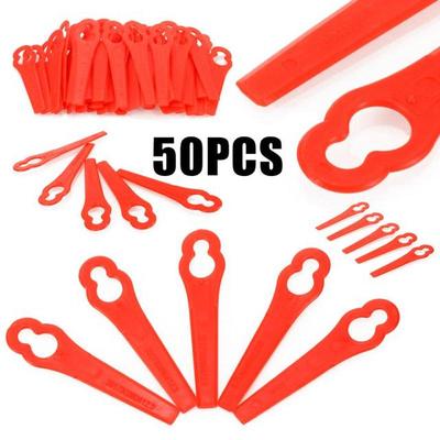 极速50pcs Plasticl Trimmer Blades Replacement Lawn Mower Bla
