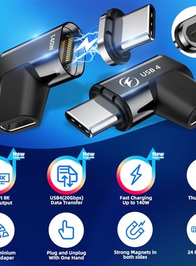 极速140W OTG Magnetic USB Cw Adapter Type C USB 4.0 Converte