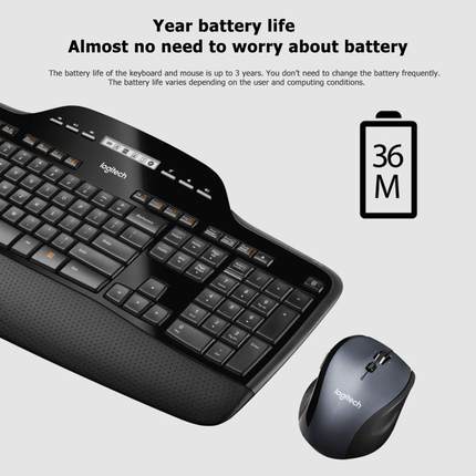 极速Logitech MK71m0 Keyboard Mouse Combs Set 2.4GHz Wireless