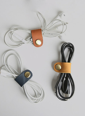 极速1 Pcs Leather Cable Windezr Wire Organizer Data Line Hol