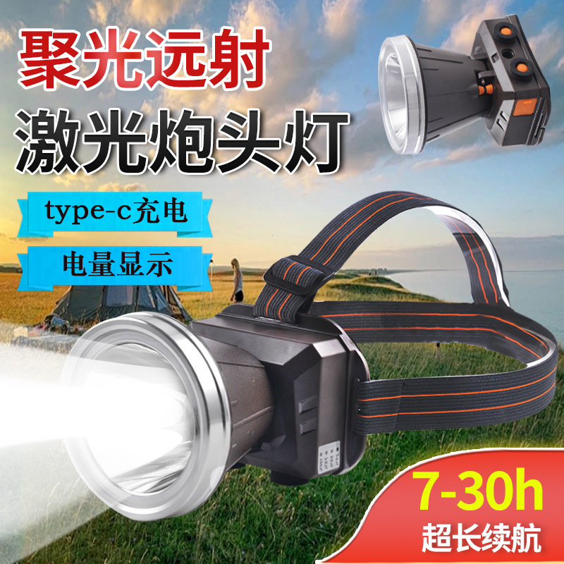 俱竞阳LED超聚光强光充电头灯