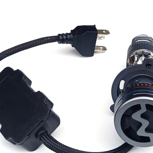 摩托车HS1/H4双光透镜大灯UU/UE/UY125T丽梦125远近光一体LED灯泡