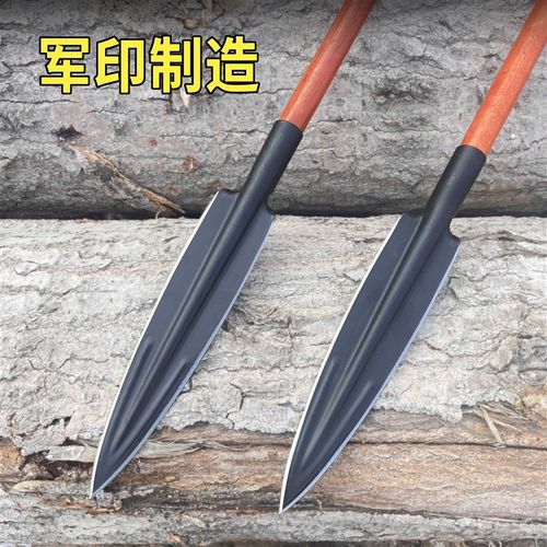 园艺矛头铲子锰钢全钢祖鲁多功能野营尖头户外工具开山劈柴长矛