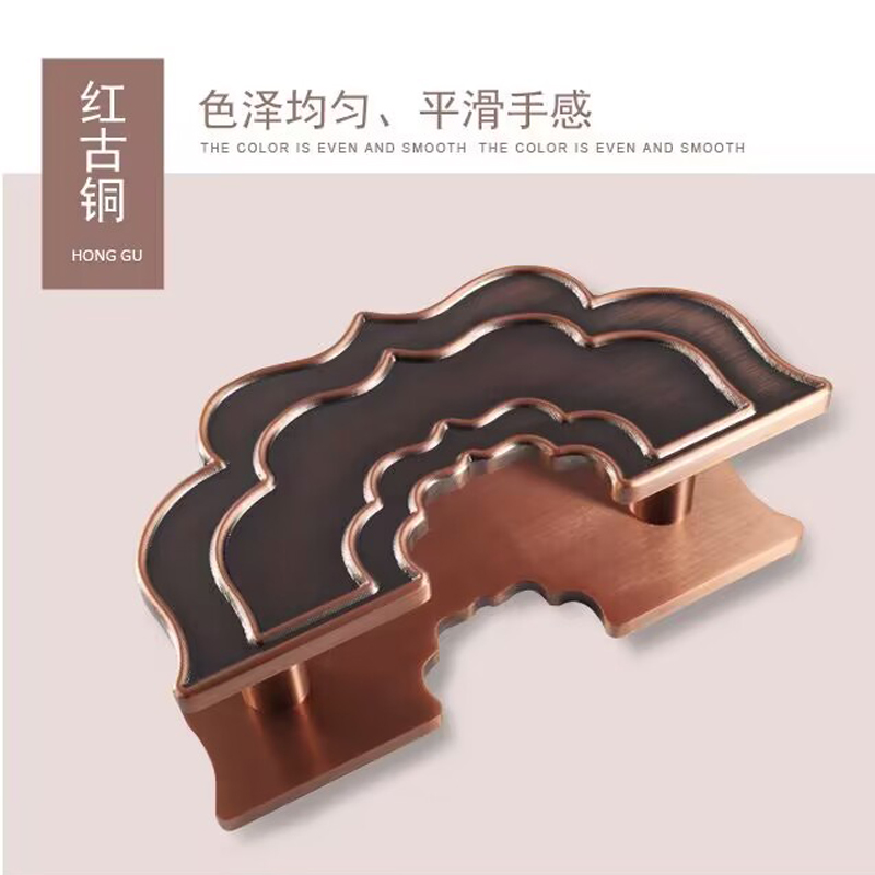 中式半圆雕刻大门拉手仿古玻璃门拉手酒店会所大拉V手有框门大拉