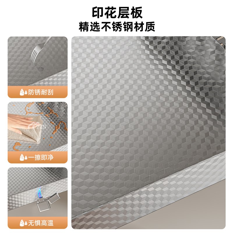 201不锈钢厨房l微波炉置物架多功能支架多层烤箱台面电饭煲收纳架