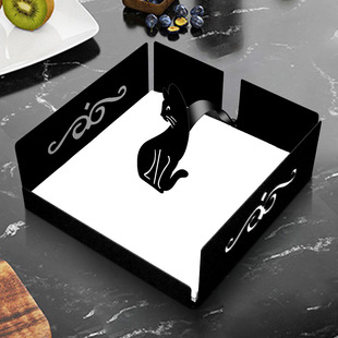 现代轻奢创意金属不锈钢纸巾架酒吧酒店餐厅咖啡店桌面艺术纸巾架