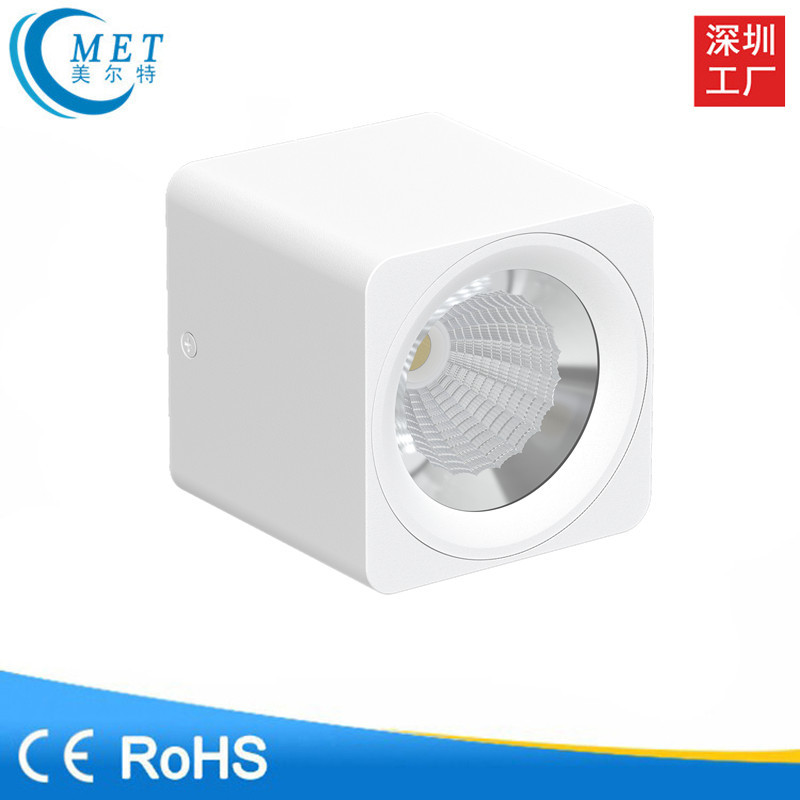 厂家直销 新款方形明装筒灯12W20W30W 餐厅酒店商场方形明装筒灯