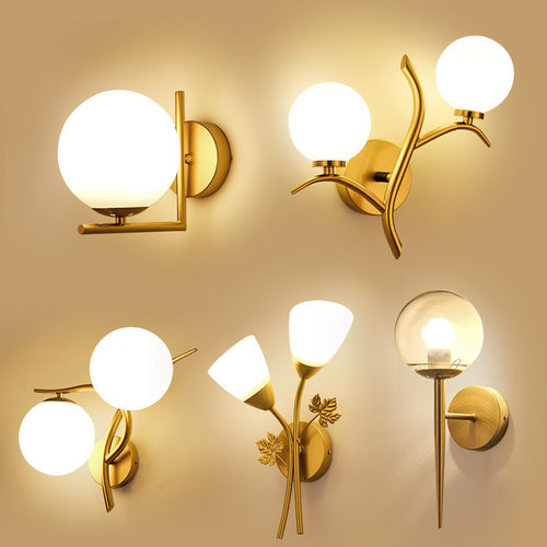 美式铁艺壁灯过道灯门厅入户走廊灯个性创意玄关阳台灯北欧现代