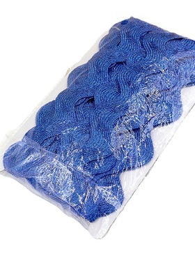 S形涤纶波浪曲边带红色绿色2.5cm紫色金银花边带深蓝色黄色织带