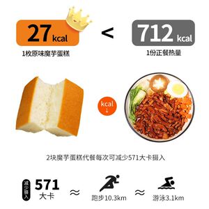 魔芋蛋糕低脂轻食零食小面包整箱代餐饱腹减脂期食物新鲜短保零食