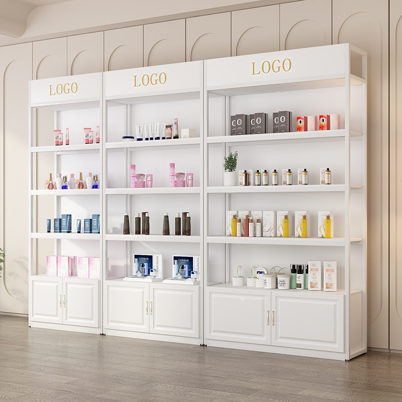 护肤品理发店货架货柜柜展示美甲护肤美容院置物架展示架理发化妆