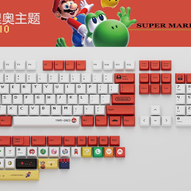 个性主题键帽类xda高度pbt马里奥可z爱风61 68 75 87 98 104配列