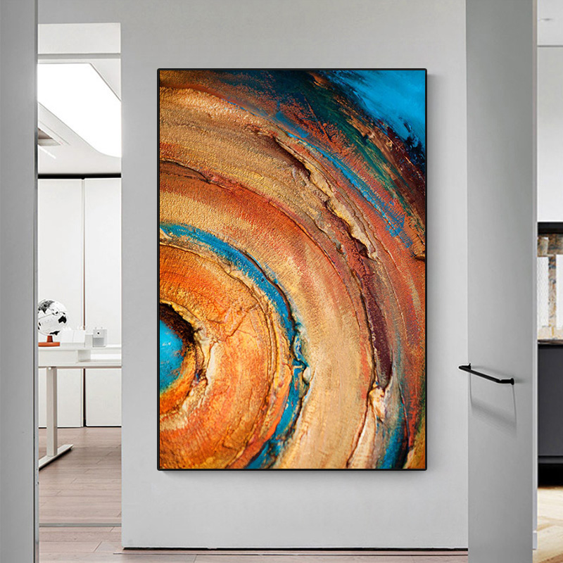 手绘抽象油画现代j简约客厅装饰画色块肌理玄关立体沙发背景墙挂图片